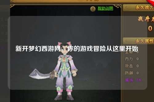 新开梦幻西游网，你的游戏冒险从这里开始