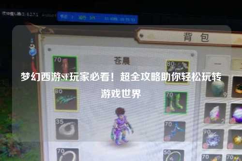 梦幻西游SF玩家必看！超全攻略助你轻松玩转游戏世界
