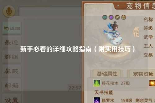 新手必看的详细攻略指南（附实用技巧）